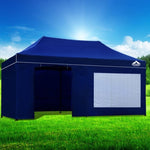 Instahut Gazebo 3x6 Pop Up Marquee Folding Tent Wedding Gazebos Camping Outdoor Shade Canopy Blue GAZEBO-C-3X6-DX-BLUE