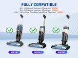 9 Pack Replacement Roller Brush and Foam Filters Kit Compatible with Shark WD161,WD261,AW261,3-in-1 V1258-DP02-WO-602