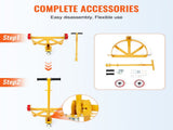 250L Drum Dolly, 544 kg Load Capacity, Barrel Dolly Cart Drum Caddy Round Dolly Steel Low Profile, V952-DWYTT55120031ZGQLV0