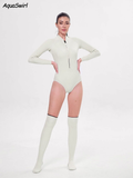 2MM jellyfish suit diving wet clothes jellyfish suit snorkeling swimsuit super elastic skin-friendly V1102-AQ-012WHITE-M