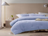 Vintage Design Homewares 3 Pcs Parquet Snooze Blue Comforter Set Queen V442-HIN-COMFORTER-PARQUET-SNOOZEBLUE-QS