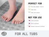 Square Non-Slip Mat with Suction Cups and Drain Holes, Soft Machine-Washable Bathtub Mat for V1189-LC-AMZ-00301