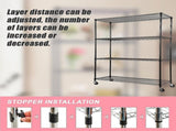Modular Wire Storage 120x60cm Steel Shelving Black With Wheels For Garage Warehouse Or Kitchen V63-841351