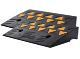 Rubber Curb Ramp 2 Pack, 12.7 cm Rise Height Heavy-Duty 15 tons Load Capacity Threshold Ramps, V952-SJDLYPDGB2190CQUPV0