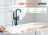 Freestanding Bathtub Faucet, Floor Mount, Freestanding Tub Filler, Shower Mixer Taps, Two Water V952-GHKSLTSYXYGH0IJXEV0