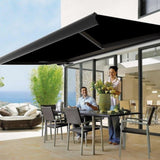 5.0m x 3.0m Retractable Folding Arm Awning Heavy Duty Full Cassette Motorised V63-842611