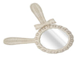 Decorative Mirror White Rabbit Shaped Retro HD Rattan Mirror for Bathroom Bedroom V1294-YM0703-3115230038711