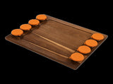 Serving Tray Double Sided Charcuterie Board 8 Sauce Cups Gift V63-920711