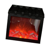 Fireplace Lights Small Fake Fireplace No Heater Function Portable Fireplace Fire Triangular roof V1366-AZ2-W-27425