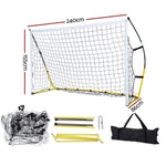 Everfit 2.4m Football Soccer Net Portable Goal Net Rebounder Sports Training PN-S085-YE