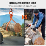 Log Skidding Tongs, 18 inch 2 Claw Log Lifting Tongs, Heavy Duty Steel Lumber Skidding Tongs, 772 V952-YMQZQ18YC2ZBYSAA2V0