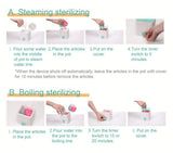 Orange Portable 2-in-1 High-Temperature Steam & Boiling Sterilizer for Silicone Period Cups V888-ELOSUNG45135