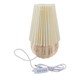 Small Table Lamp Bedside Nightstand Mini Lamp for Bedroom Living Room Side Table Rattan Pleated V1294-YM0901-3119230197611