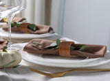 Handmade Round Wooden Napkin Rings - Set of 12 - 2.5 x 5 cm - Wooden Napkin Ring - For Paper and V1188-MS101-01627-1