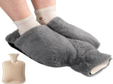 Natural Rubber Foot Warmer 2L Hot Water Bottle with Leak-Proof Screw Cap, Removable Washable Soft V1189-LC-DG-00146