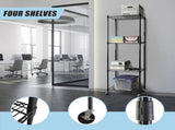 Modular Wire Storage 35x35cm Steel Shelving Black With Wheels For Garage Warehouse Or Kitchen V63-841501