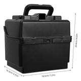 Battery Box for Rv Black Plastic with Lid Portable Storage Case for Electric Vehicle Batteries V1369-AZ3-W-19140