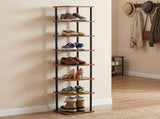 Levede Vertical Shoe Rack 8-Tier Space Saving Narrow Corner Organiser Storage EA0297-8-BR-AU