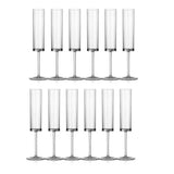 Champagne Flutes 6 OZ Square Champagne Glasses Stemmed Coupes Reusable Wedding Toasting Glasses 12 V1369-AZ3-W-08237