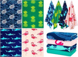 4 Pack Oversized Thin Beach Towels, Quick-Dry Swim Travel Towels for Adults, Poolside, Camping V1189-LC-AMZ-00281