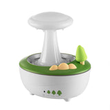 White Woodgrain Raindrop Mushroom Aroma Diffuser - 280mL Ultrasonic Humidifier with Colorful Lights V888-ELOSUNG28446