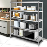 VEVOR Storage Shelf, 5-Tier Storage Shelving Unit, Stainless Steel Garage Shelf, 59.1 x 17.7 x 70.9 V952-BXGCKHJYCC605MVZVV0