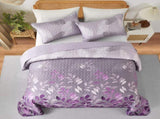 Luxurious Orchid patchwork Plaid 3 Pc Bedspread & Pillow Cover Set V745-MAC081019Q13U