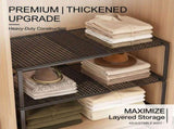Black White adjustable mesh storage shelves, heavy duty home organizer, layered shelving, closet V1347-127-WHI-76662