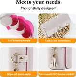Travel Case, 3-Layer Rotating Organizer with Secure Snaps, Portable PU Leather V1258-DP02-F-384