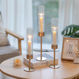Candle Holders Brass Candlestick Holders Set of 3 Tall Taper Candle Holders for Candlesticks Candle V1370-AZ4-16630