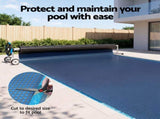 Aqua Buddy Pool Cover 500 Micron 6.5x3m w/ Blue Roller 5.55m Swimming Pools Black Solar Blanket PC-65X30-LA-BK-BL-ROLLER-BU