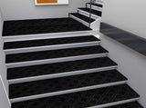Chmadoxn 4-Piece Non-Slip Stair Treads, Self-Adhesive Striped Carpet Mats, Absorbent & Quiet Step V1189-WXFWAL-20260326-02649