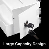 Acrylic Feedback Box with Lock for Election Use, Secure Transparent Ballot Box, 1 Set V1370-AZ4-16584