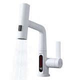 Kitchen Faucet with Pull Down Sprayer LED Temperature Display Adjustable Height and 360 Degrees V1294-YM0901-H47540W-US