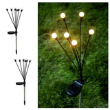 Solar Outdoor Lights LED Solar Powered Firefly Lights with 6 LED Bulbs,Path Landscape Decorative V1366-AZ2-W-24460