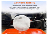 Car Wash Brush with Telescopic Handle Large Grip, Bendable Head, and Two Brush Heads for Efficient V1107-CS-QFLCCE4