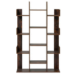 Artiss Tree-Shaped Bookshelf ROMI Walnut FURNI-Q-DSHELF-01-BR