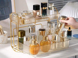 Makeup Organizer 2 Tier Bathroom Countertop Organizer Large Capacity Cosmetic Holder Shelf for V1294-YM0706-3117230199912