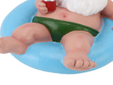 Pool Floater Gnome Statue Resin Pool Party Relaxing Funny Garden Floating Gnome Figurine for Outdoor V1294-YM0901-3111250053412