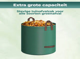 Sustainable Garden Waste Bag 500L, Extra Large, Foldable Garden Bag, Big Bag, Rubble Bag, Green V1189-LC-HW-00035