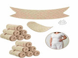 12Pcs Cotton Tummy Liners for Sweat Rash Skin Folds Plus Size Women Sweating Supplies, Khaki V1370-AZ4-14749