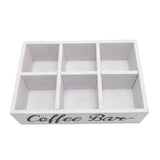 Coffee Station Organizer with Divider Wooden Coffee Bar Accessories Storage Box Tea Bags Coffee Pods V1294-YM0901-3118240275212