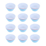12PCS 6in Salad Bowls Food Serving Bowls Imitation Porcelain Dinnerwar TablewareLight Blue Dot V1294-YM0901-3118210047014