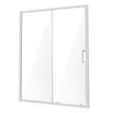 Semi-frameless Shower Door 57.7-59" x 70" SGCC Tempered Glass 1/4" Chrome V952-DBKSYMTLYSM6LNGAYV0
