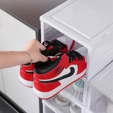 CARLA HOME 3-Tier Stackable Shoe Storage Box Organizer with Clear Door for Closet, Entryway or V178-36189