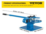 YP-9 Manual Bender, Soild Round Square Bar Metal Bender with 7 Dies, Metal Rod Bar Bender V952-SDWGJ1-3INCH00001V0