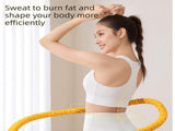 Pink Soft Weighted Hula Hoop - 1.4kg Knitted Spring Exercise Hoop for Waist Training - Quiet Home V888-ELOSUNG56527