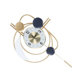 Wall Clock for Living Room Decor with Swinging Gold Pendulum Easy Reading Stainless Steel Alloy V1294-YM0901-3115240035411