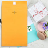 100Pcs Manila Clasp Envelopes Yellow Paper for Filing Mailing and Document Organization V1370-AZ4-10800