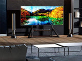 Reinforced Metal 40-100" Tv Floor Stand 2 Tier Shelf Tv Mount Adjustable Height V767-U-Z1188-V1
